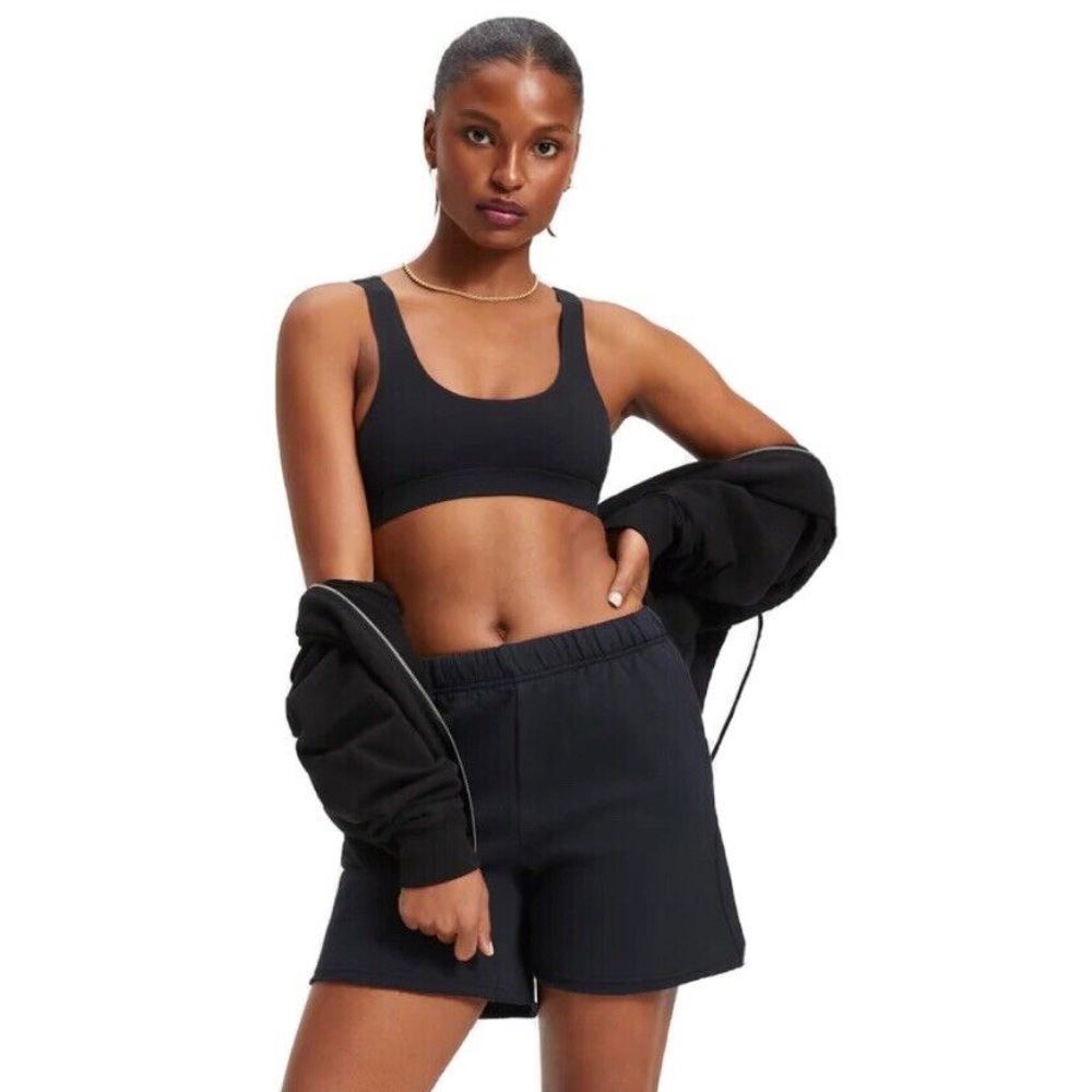 GOOD AMERICAN Tank Bralette / Sports Bra in Black